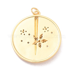 Eco-Friendly Brass Micro Pave Cubic Zirconia Pendants&nbsp;KK-K268-26G