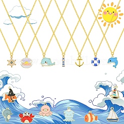 15Pcs 15 Styles Alloy Enamel Pendants&nbsp;ENAM-YW0003-90