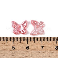 パールABSプラスチック模造真珠ビーズ  蝶  ツートン  鮭色  10x11x3mm  穴：1.6mm  約3333個/500g&nbsp;KY-P021-04B-05