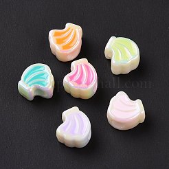 UV Plating Rainbow Iridescent Acrylic European Beads&nbsp;SACR-E009-24