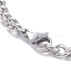 Non-Tarnish 304 Stainless Steel Curb Chains Bracelet for Men Women&nbsp;BJEW-JB07984