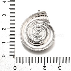 304ステンレスペンダント  コンクチャーム  変色防止  ステンレス鋼色  30x23.5x3.5mm  穴：1.6mm&nbsp;STAS-M116-01P