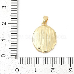 Brass Pave Cubic Zirconia Pendants&nbsp;KK-U062-51G