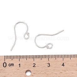 925スターリングシルバーピアスフック  スタンプ925個付き  銀  24x11x1.8mm  21ゲージ  ピン：0.7mm&nbsp;STER-K167-051C-S