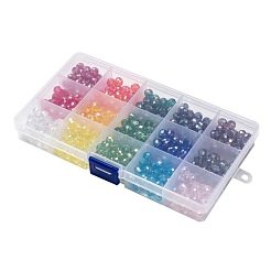 15 Colors Electroplate Glass Beads&nbsp;EGLA-X0006-02B-8mm