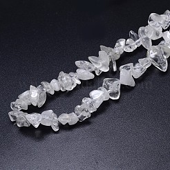 天然石クオーツクリスタルビーズ連売り  ロッククリスタルビーズ  チップ  染め  8~20x8~18mm  穴：1mm  約31.5インチ&nbsp;G-O049-C-61