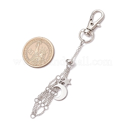 Moon Alloy Swivel Lobster Claw Clasps & Brass Cable Chains&nbsp;AJEW-JB01337-02