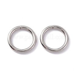 変色しない304ステンレススチールオープン丸カン  丸く切ったのこぎり  ステンレス鋼色  15x2mm  12ゲージ  内径：11.2mm&nbsp;X-STAS-C040-01F-P