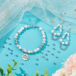 120個 3スタイル 201ステンレススチールビーズ  ツイル柄のラウンド  ステンレス鋼色  3x2.5mm  穴：1.2~1.5mm  40個/スタイル&nbsp;STAS-NB0001-69