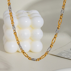 Stainless Steel Oval Link Chain Bracelets & Necklaces Sets for Women&nbsp;QE8040-1