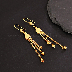 Brass Round Tassel Hoop Earrings&nbsp;SV8907