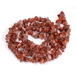 天然石カーネリアンビーズ連売り  チップ  3~16x3~8mm  穴：0.7mm  80~81cm&nbsp;G-G011-01