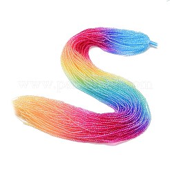 Transparent Gradient Color Glass Beads Strands&nbsp;GLAA-G101-2mm-04