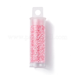MIYUKIデリカビーズ  シリンダー  日本製シードビーズ  11/0  （db1335)染色銀裏地ピンク  1.3x1.6mm  穴：0.8mm  約2000PCS /ボトル  10 G /ボトル&nbsp;SEED-JP0008-DB1335