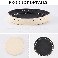 合成皮革バケットバッグの底  フラットラウンド  ベージュ  180~182x28mm  内径：170mm&nbsp;FIND-WH20007-151A