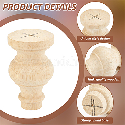木製家具の脚  キャビネットの脚  湯通しアーモンド  101x60mm&nbsp;DIY-WH0888-582A