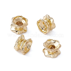 合金ビーズキャップ  両面フラワーキャップ  6花びら  ライトゴールド  7x5mm  穴：2.5mm&nbsp;FIND-B013-18LG