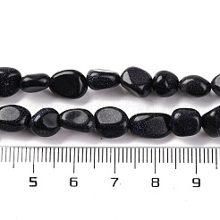 Synthetic Blue Goldstone Beads Strands&nbsp;G-G146-A35-01