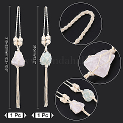 2Pcs 2 Styles Natural Gemstone Pendant Decoratinon&nbsp;HJEW-CA0001-13