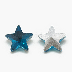 Pointed Back Glass Rhinestone Cabochons&nbsp;RGLA-T085-10mm-14