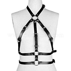 PU Leather & Alloy Harness Chest Waist Chain for Women&nbsp;WGB91D6-01