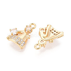 Brass Micro Pave Cubic Zirconia Charms&nbsp;KK-N263-134G