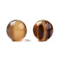 樹脂ビーズ  天然石風  ラウンド  サドルブラウン  12x11.5mm  穴：1.5~3mm&nbsp;RESI-N034-01-I01