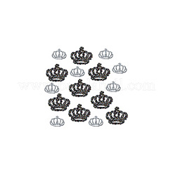 16Pcs 2 Styles Crown Glass/Resin Hotfix Rhinestone&nbsp;PATC-FG0002-38