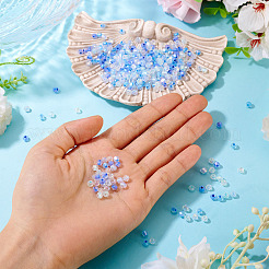 405Pcs Eletroplated Transparent Glass Beads&nbsp;GLAA-TA0003-66A