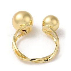Brass Open Cuff Rings&nbsp;RJEW-Q778-01G