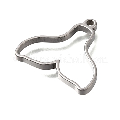 304ステンレススチール中空ペンダント  変色防止  魚尾  27x28.5x3mm  穴：2mm&nbsp;STAS-D381-02E-P