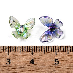 虹色の樹脂カボション  蝶  ミックスカラー  10x11x3mm&nbsp;CRES-R459-02A