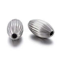 Tarnish Resistant 304 Stainless Steel Corrugated Beads&nbsp;STAS-P218-27-8mm