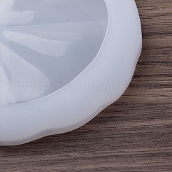 Diyシリコーンペンダント型  デコレーションメイキング  レジン型  UVレジン用  エポキシ樹脂食器作り  蓮の葉  ホワイト  140x80x15mm&nbsp;AJEW-M228-05