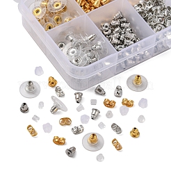 740Pcs 10 Style Brass & Iron & Plastic Ear Nuts&nbsp;DIY-YW0006-34