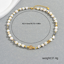 Elegant Natural Shell Nuggets Beaded Necklaces for Women&nbsp;ZE2381