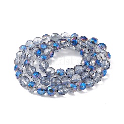 Transparent Electroplate Glass Beads Strands&nbsp;EGLA-F154-HR01