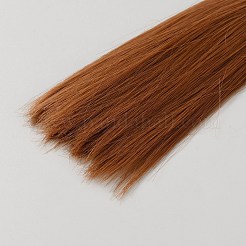 プラスチック人形のウィッグの髪  DIYの女の子のためのbjdメイキングアクセサリー  キャメル  200mm&nbsp;AJEW-WH0695-007C