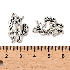 合金のチベット風チャーム  カドミウムフリー＆鉛フリー  馬  アンティークシルバー  23x15.5x3mm  穴：1.8mm  約578個/1000g&nbsp;FIND-C043-009AS