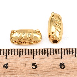 真鍮ビーズ  猫の形  18KGP本金メッキ  6x11x6mm  穴：1.8mm&nbsp;LS-KK-Z162-20G