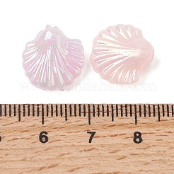 UVメッキ不透明アクリルビーズ  ABカラーメッキ  ミックスカラー  シェル形状  14.5x14x7mm  穴：1.6mm  約1180個/500g&nbsp;OACR-G058-19B