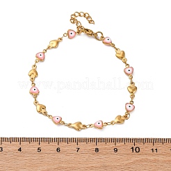 Ion Plating(IP) 304 Stainless Steel Link Chain Bracelets&nbsp;BJEW-P236-30G-04