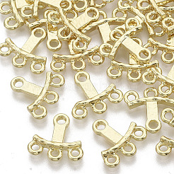 合金シャンデリアコネクターパーツ  形状  ライトゴールド  13x14x2.5mm  穴：2mm&nbsp;X-PALLOY-S132-042