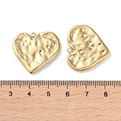 304ステンレスペンダント  ハートチャーム  14KGP本金メッキ  23.5x26x3mm  穴：1.6mm&nbsp;STAS-L022-551G