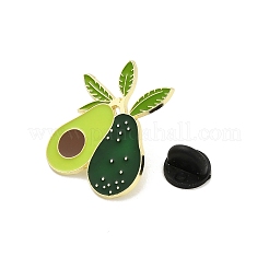 エナメルピン  バックパック服用合金ブローチ  アボカド  28.5x22.5mm&nbsp;JEWB-I049-08LG-02