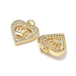 Brass Micro Pave Cubic Zirconia Pendants&nbsp;KK-Q068-51B-G