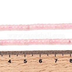 天然ローズクォーツheishiビーズ連売り  ファセットロンデル  4x2.5mm  穴：0.9mm  約151~155個/連  14.57''~14.96''（37~38センチメートル）&nbsp;G-A299-A16-01