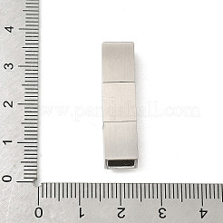 304ステンレススチール製マグネット留め具  長方形  ステンレス鋼色  33x8x5mm  穴：6x3mm&nbsp;STAS-Z147-33P-04