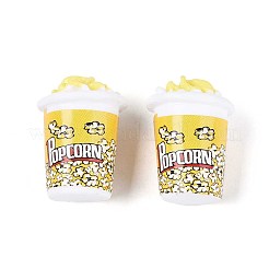 樹脂ビーズ  ステッカー付き  穴なし/ドリルなし  ポップコーン  模造食品  きいろ  24x18mm&nbsp;CRES-N026-23
