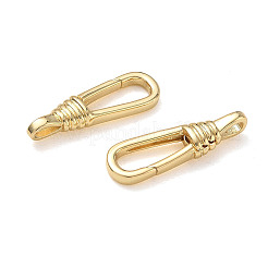 真鍮製のゲートリング留め金  18KGP本金メッキ  24x7x4mm  穴：4x2mm&nbsp;KK-CBA50B0-39G